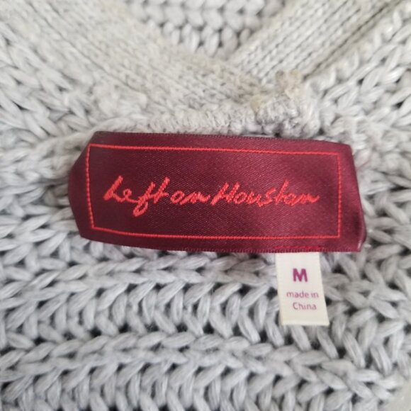 Left on Houston gray knit cocoon cardigan M - Picture 3 of 3